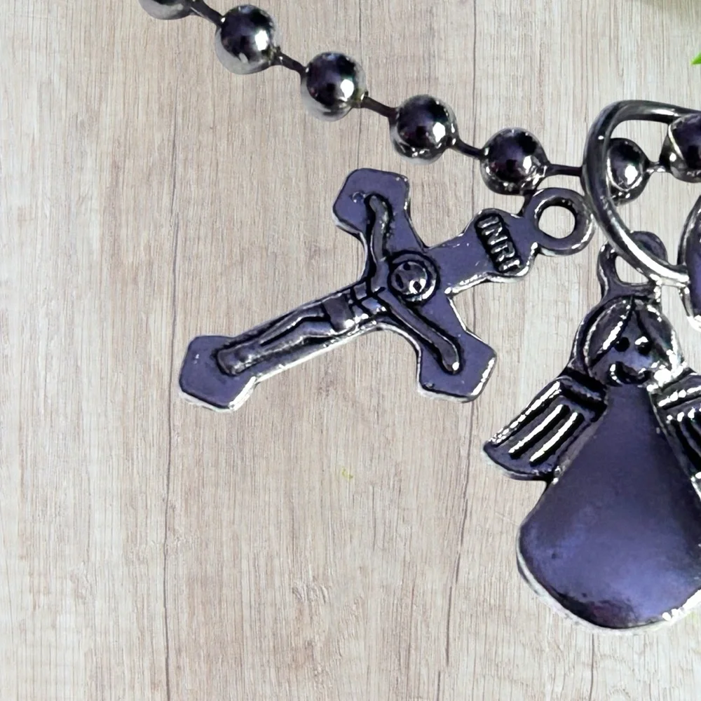 Hand Crafted Necklace Faith Dog Tag Charms Tibetan Pendant Inri Angel Crucifix